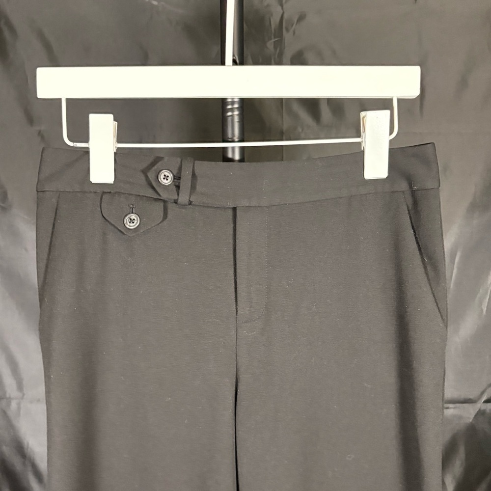 Ralph Lauren Black Wide-Leg Trousers Sz 2P - Picture 8 of 13